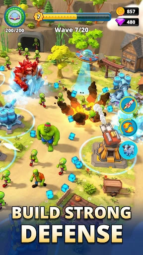 Obrona terenu w Aliens vs Zombies: Invasion
